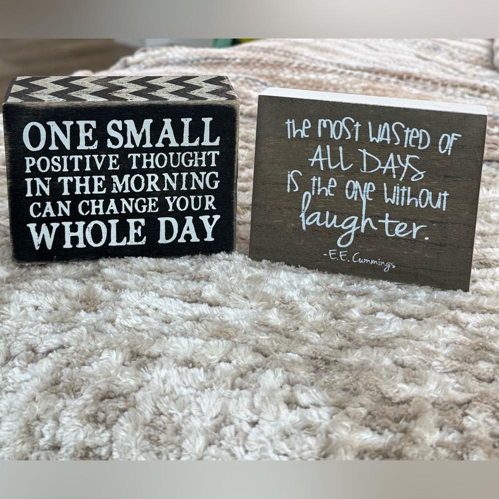 Bundle of two Inspirational Quote Block Set.